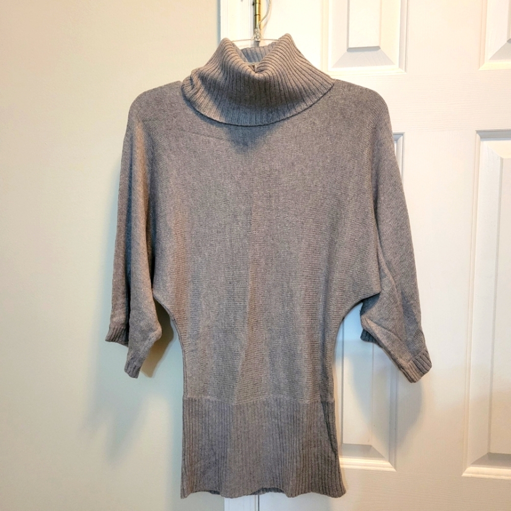White House Black Market Gray Turtleneck Sweater